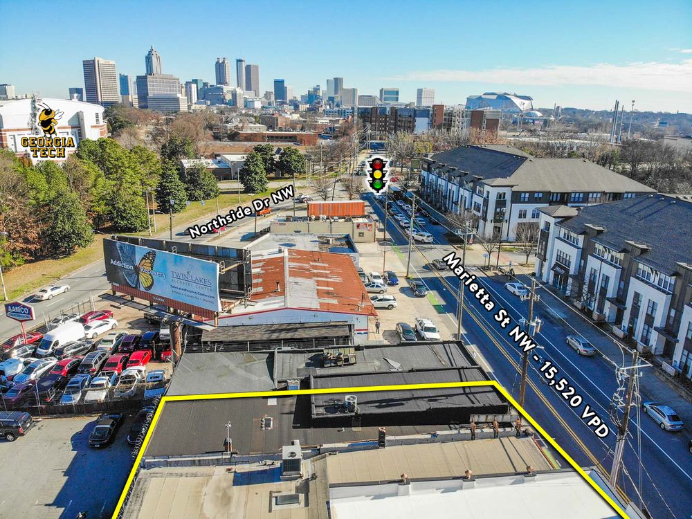 Live-Work Opportunity in Heart of West Midtown | ± 5,200 SF | Showroom/ Industrial/ Loft-Office: 903 & 905 Marietta St NW, Atlanta, GA 30318
